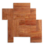 Red Travertine French Pattern Tile