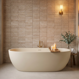 Beige Travertine Linear Strip Stone Mosaic