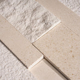 White Sandstone Mixed Face Ledgestone Panel