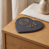 Black Slate Heart Serving Plate