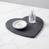 Black Slate Heart Serving Plate