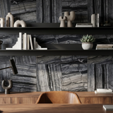 Antique Wood Vein Black Stone Mosaic