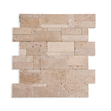 Crystal White 3D Fluted & Split Face Marble Ledgestone