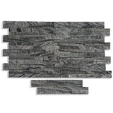 Charcoal Grey Wood Vein Split Face Ledgestone Panel