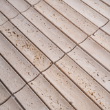 Beige Travertine Linear Strip Stone Mosaic