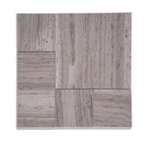 Grey Wood Vein Modular Stone Mosaic
