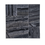 Antique Wood Vein Black Stone Mosaic