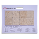 Beige Travertine Tumbled Mix Pattern Tile