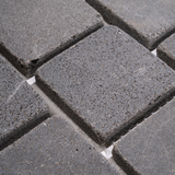 Black Travertine Pitted Square Mosaic